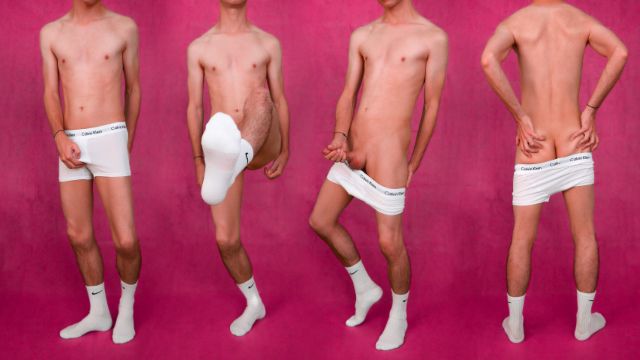 Twink Jordan Wilder Strips Down for Photoshoot and Drains His Cock in Hot Solo Session