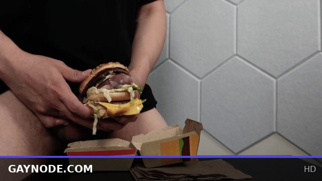 Big Mac Blowjob and Cumshot on Food for a Tasty Twist