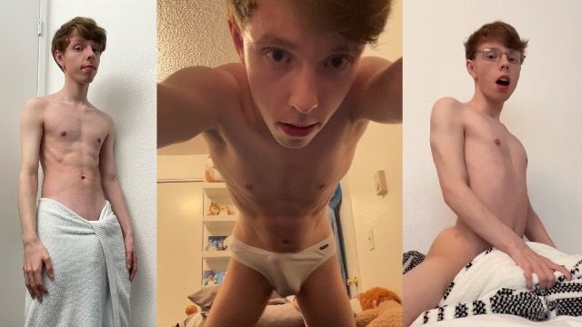 Skinny Naked Twink Pleasures Himself Roughly on Blankets Like He’s Taking Your Ass