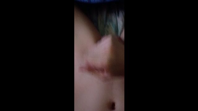 Femboy moans and orgasms on his stomach in intense solo session