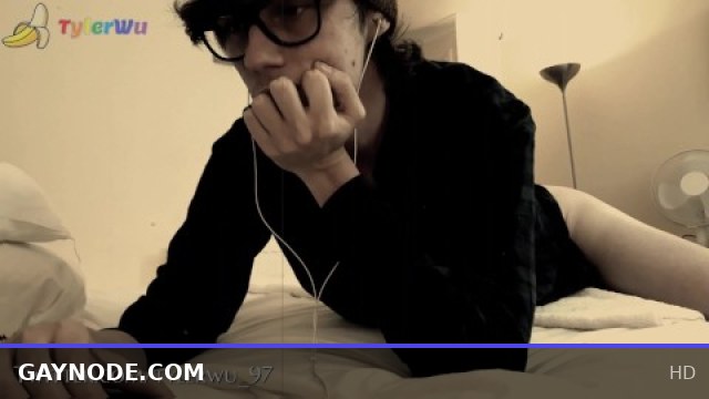 Asian twink rides his English buddy in a steamy interracial fuck session