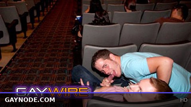 Strangers Hook Up for a Steamy Back Row Fuck at a Public Movie Screening on Gaywire