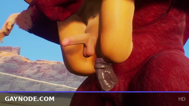 Furry Monster Dominates His Slave Bitch in a Hot Sandy Desert Fuck Session
