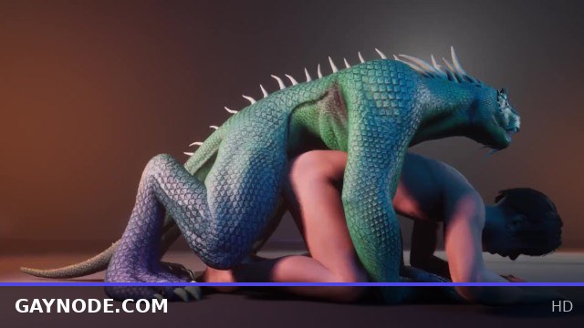 Scalie Reptile Corbac and Guy Share Hot Gay Sex and Orgasms | Wild Life Furry Experience