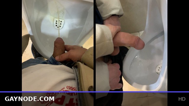 Risky Public Toilet Blowjob - Jerking Off a Guy's Big Dick