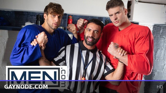 MEN - Opposing Players Dom King And Malik Delgaty Take Turns Fucking The Referee Mateo Zagal