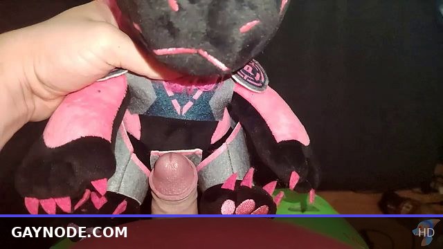 Pink Protogen Plush Enjoys Playtime #2 with Twink Delight