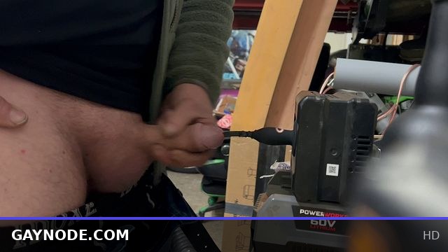 Extreme 30cm silicone Vibrating Urethral sound masturbation in garage